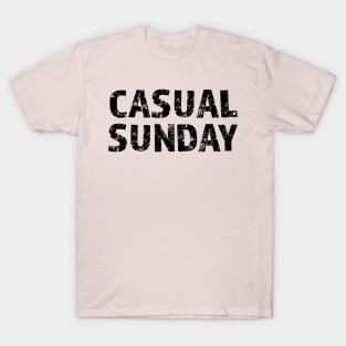 Casual Sunday Black Letters T-Shirt